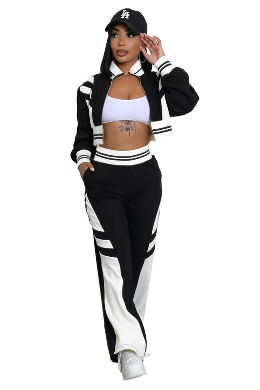 Women Fashion Casual Two Piece Pant Set