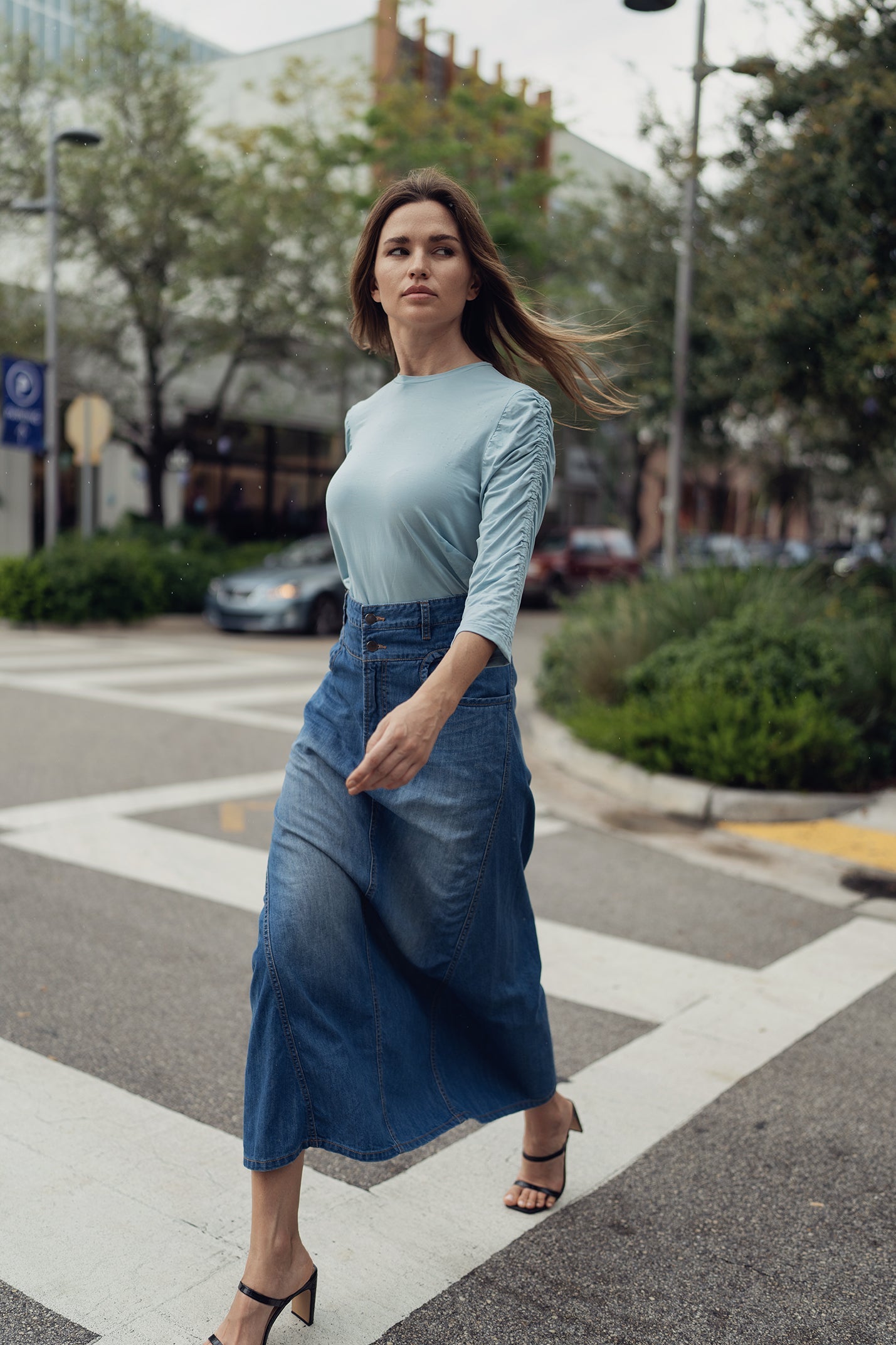 Modal Ruched T-Shirt