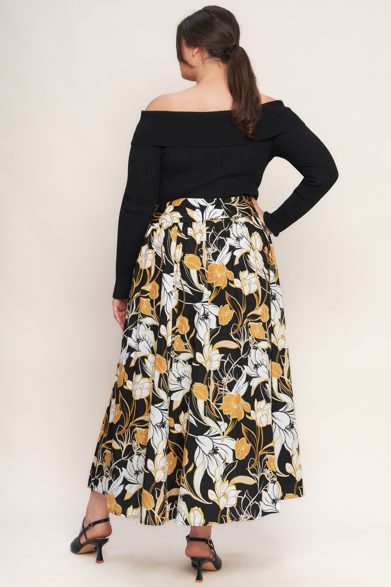 Twist on timeless woven midi dress