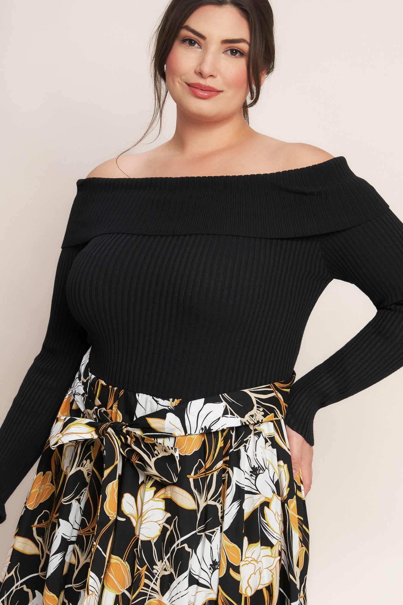 Twist on timeless woven midi dress