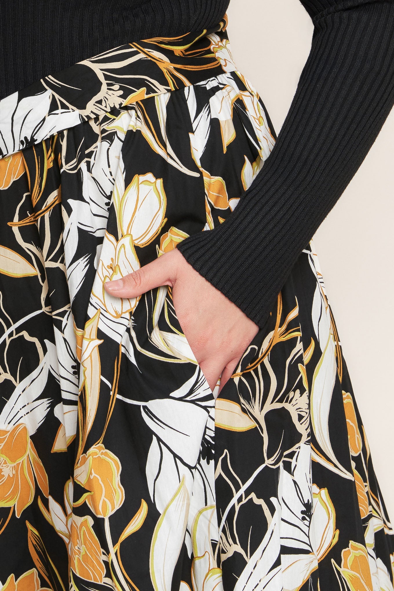 Twist on timeless woven midi dress