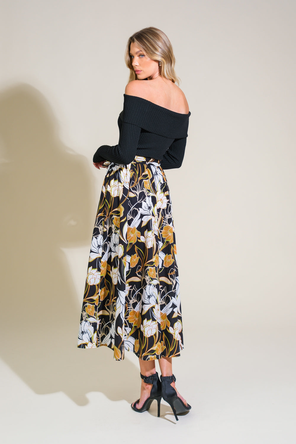 Twist on timeless woven midi dress