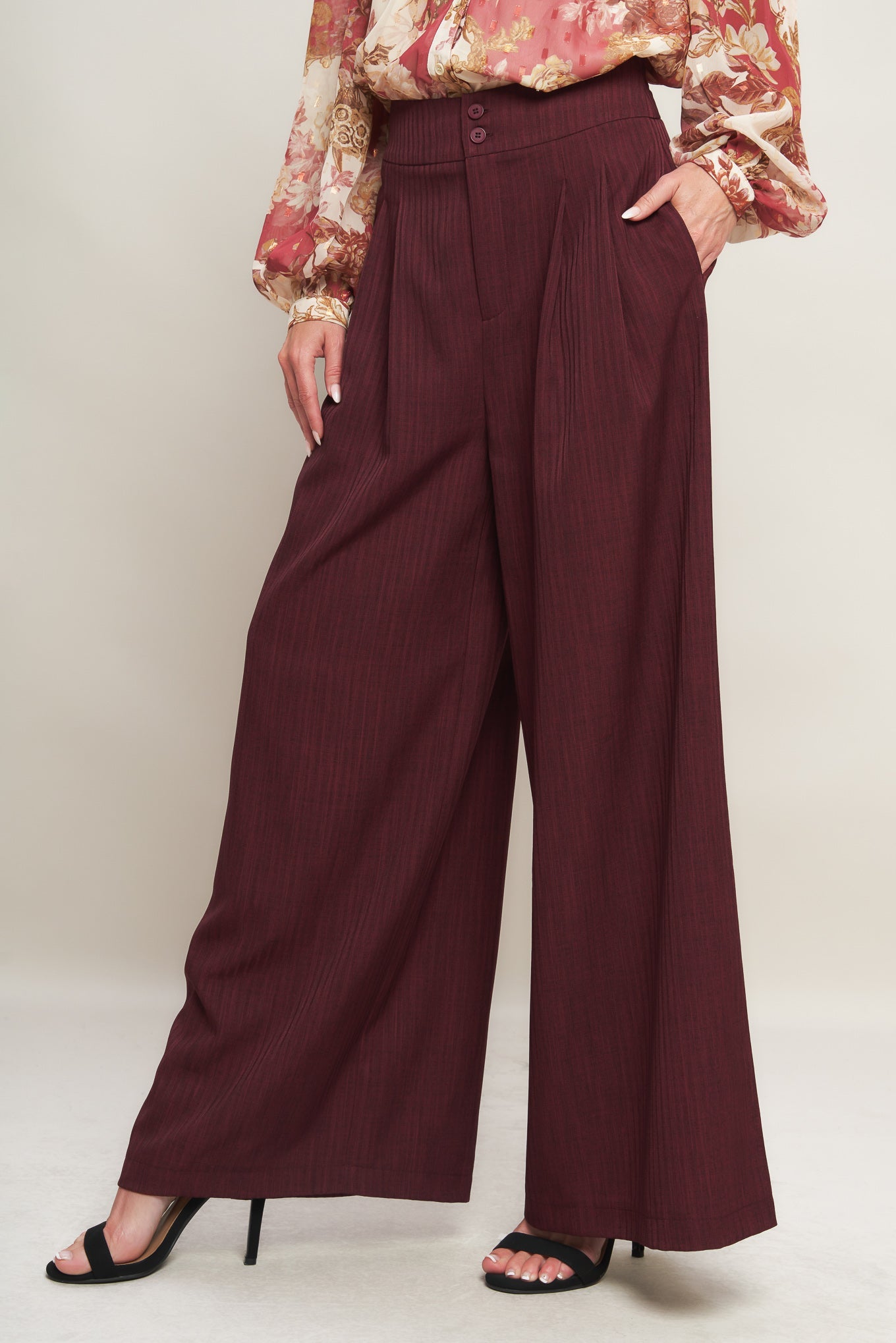 Woven Wide Leg Pants