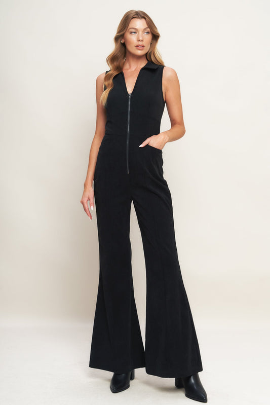 Black Corduroy Jumpsuit