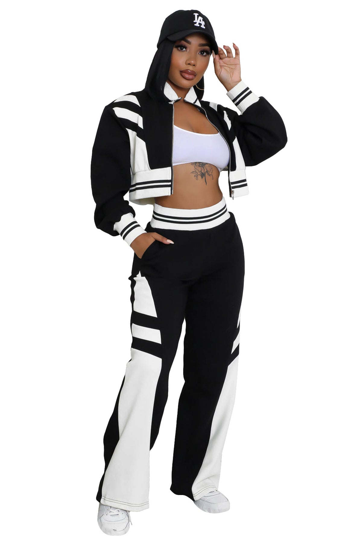 Women Fashion Casual Two Piece Pant Set