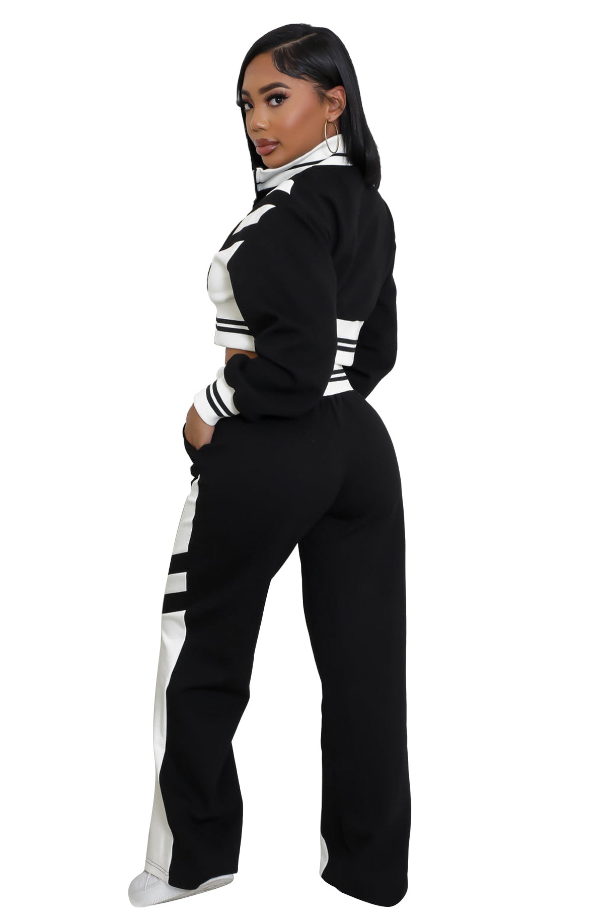 Women Fashion Casual Two Piece Pant Set