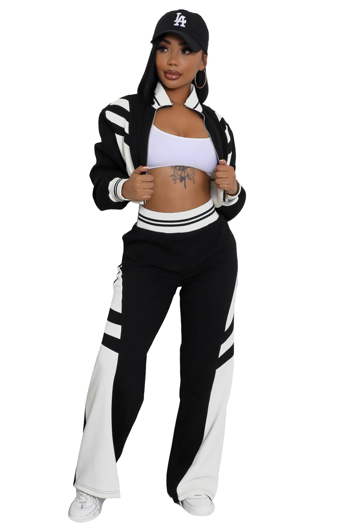 Women Fashion Casual Two Piece Pant Set