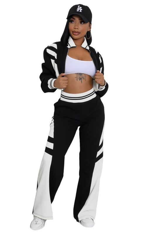 Women Fashion Casual Two Piece Pant Set