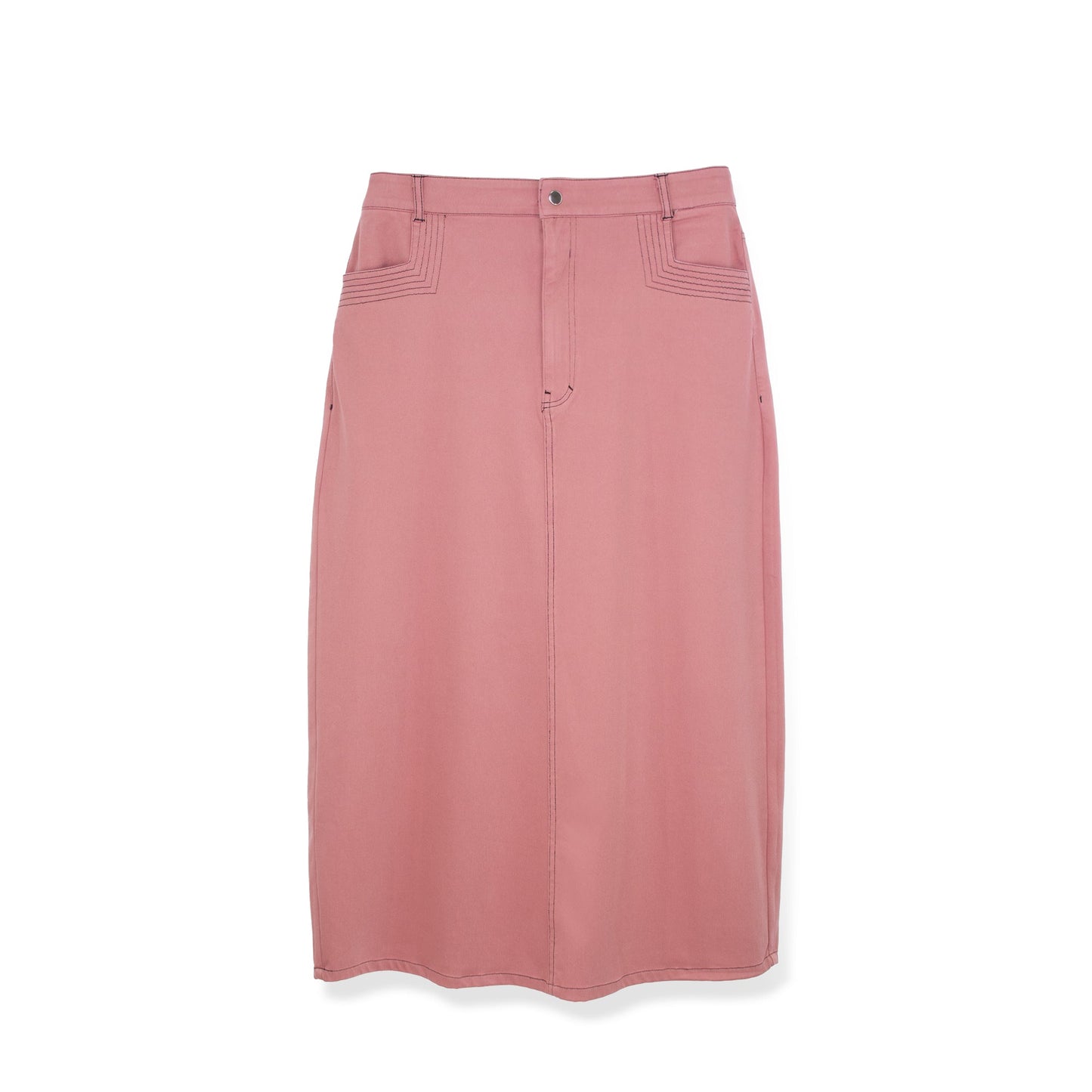 Stretch Colored Denim Skirt