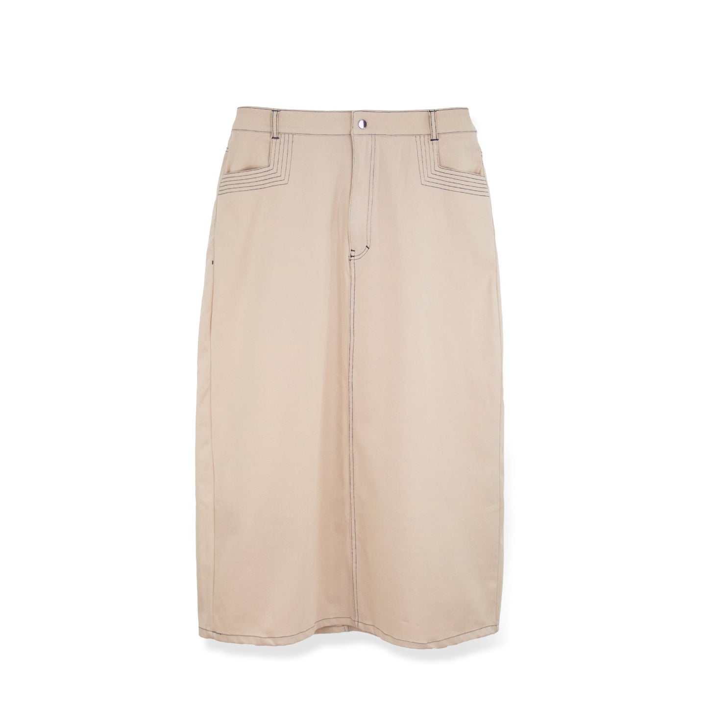 Stretch Colored Denim Skirt